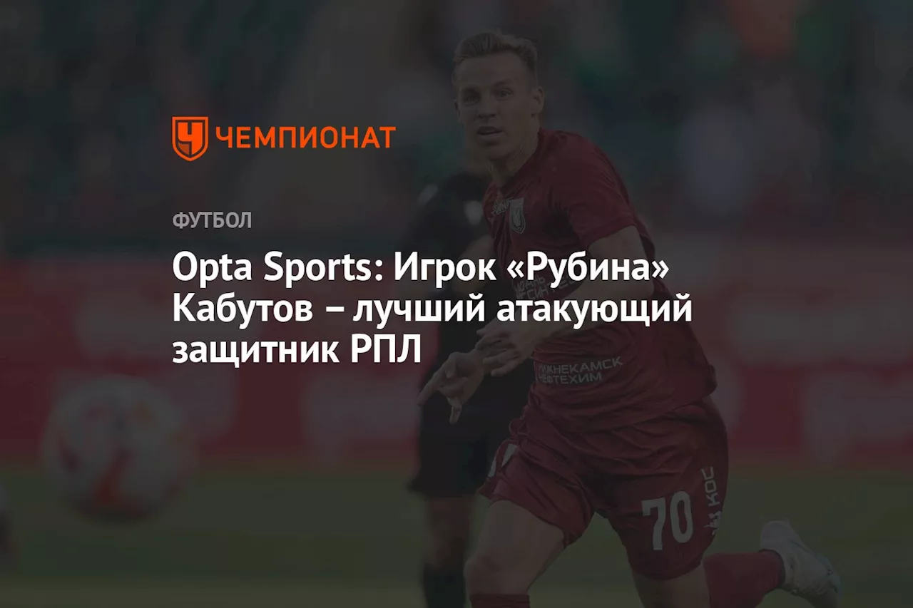 Opta Sports: Игрок «Рубина» Кабутов — лучший атакующий защитник РПЛ