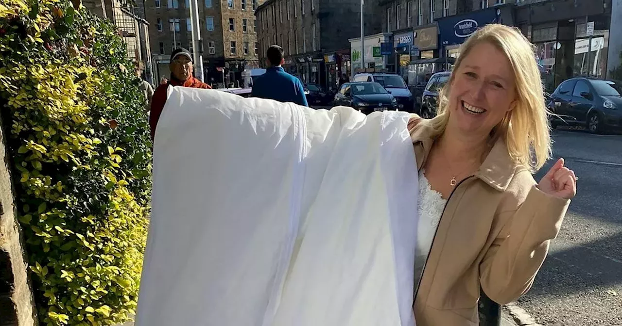 Thrifty Scots bride finds dream wedding dress in charity shop for £340