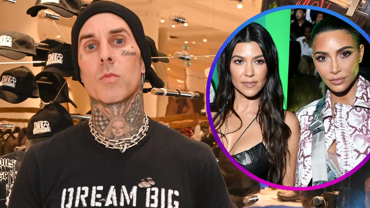 Travis Barker Reacts to 'Ridiculous' Romance Rumors With Kourtney Kardashian's Sister Kim