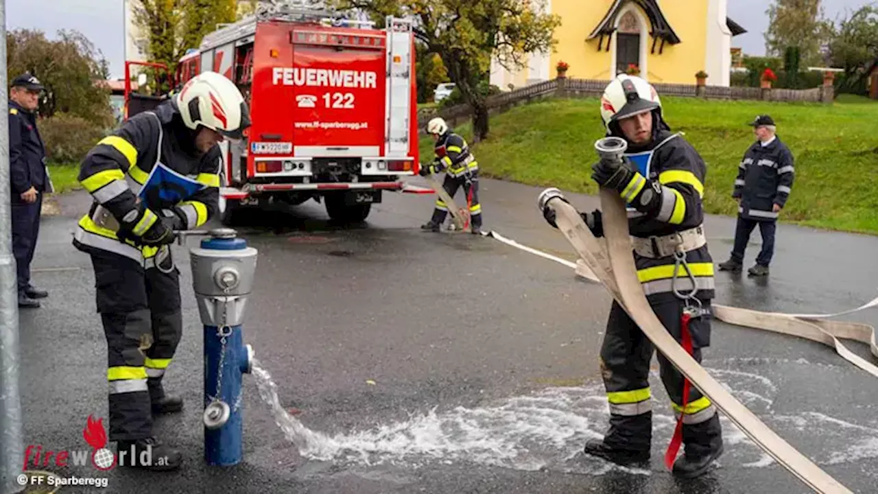 Stmk: Branddienstleistungsprüfung durch zwei Gruppen der FF Sparberegg in Pinggau absolviert