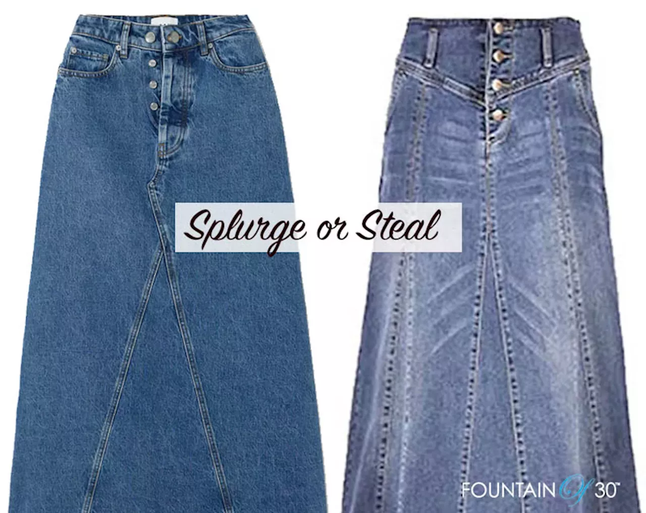 How to Wear Long Denim Skirts For Women Over 50: Splurge or Steal