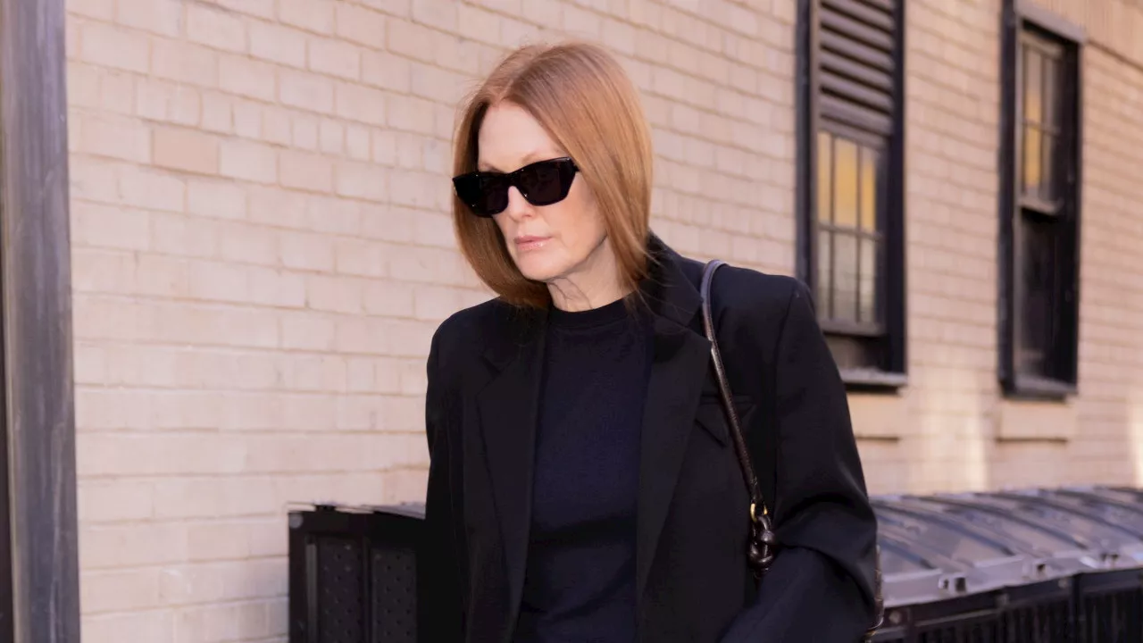 Julianne Moore Shows Why Straight Jeans and Adidas Sneakers Are the Perfect Fall Fit