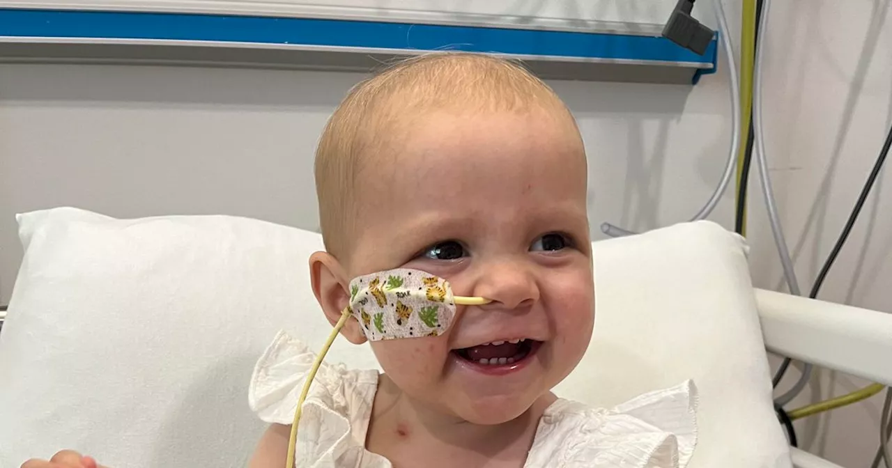 Baby battling rare cancer in Glasgow hospital after parents find rash on her leg