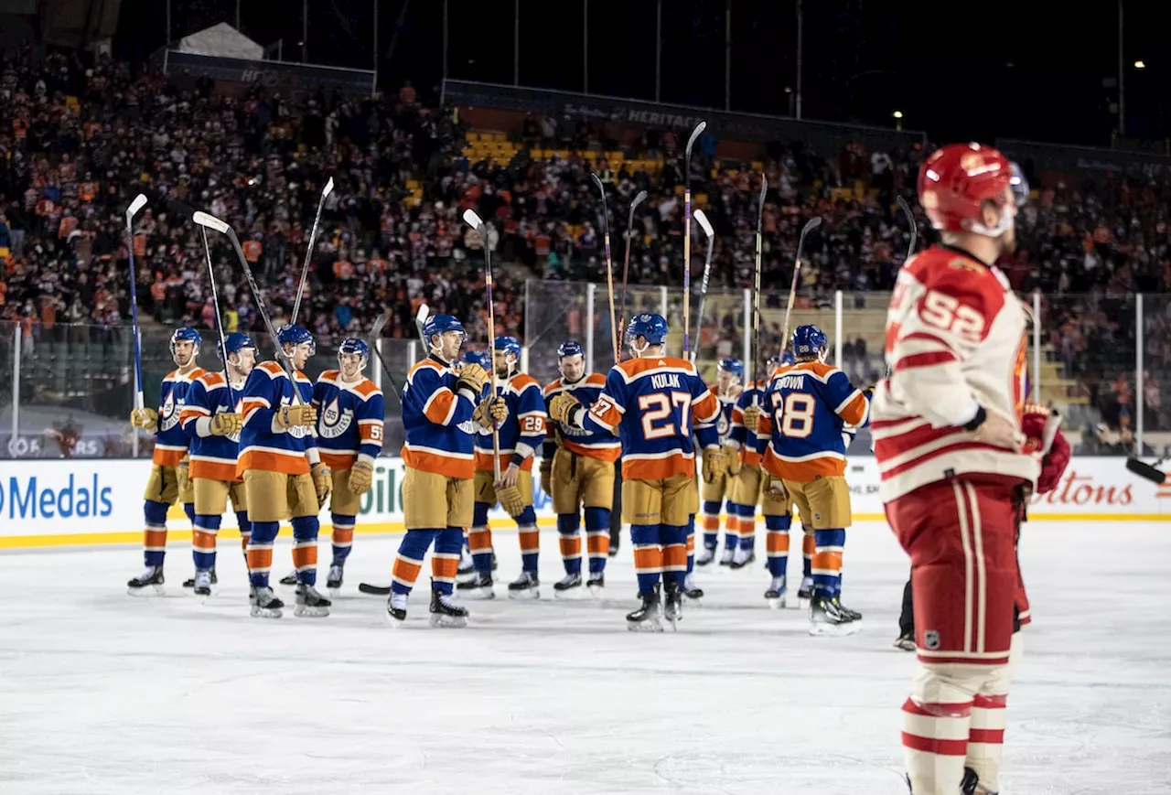 Edmonton Oilers Defeat Calgary Flames 5-2 in Heritage Classic Outdoor Game