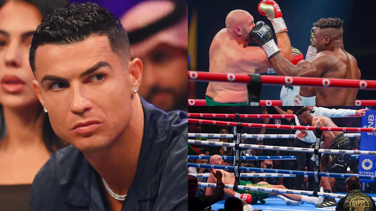 Georgina Rodriguez joins partner Cristiano Ronaldo ringside for Tyson Fury-Francis Ngannou 'Battle of the Baddest' bout in Saudi Arabia