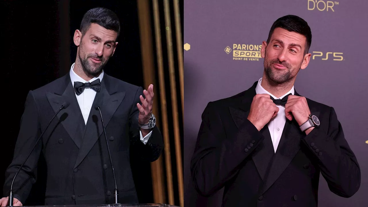 'Sono una nuova stella del Milan', Novak Djokovic scherza al Pallone d'Oro 2023