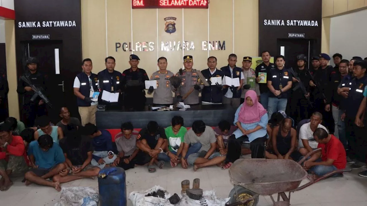 Polres Muara Enim Bongkar Tambang Batubara Ilegal Seluas 30 Hektar