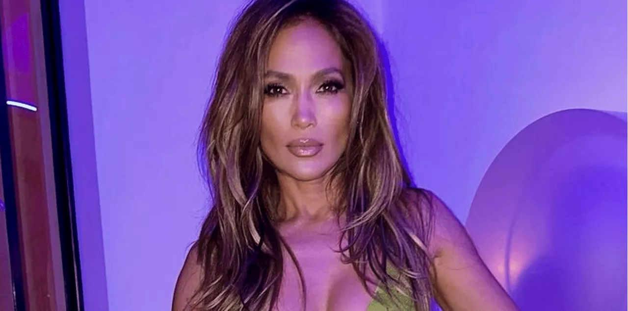 Jennifer Lopez Ignores Halloween, Does Date Night in a Plunging Shimmery Lime Green Gown