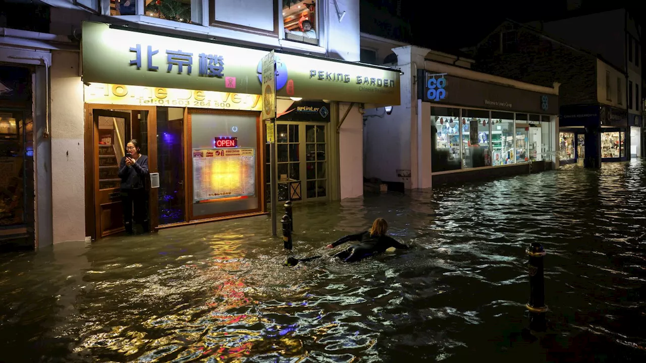 Flood warnings after extremely high tide sees water cover streets in Devon and Cornwall