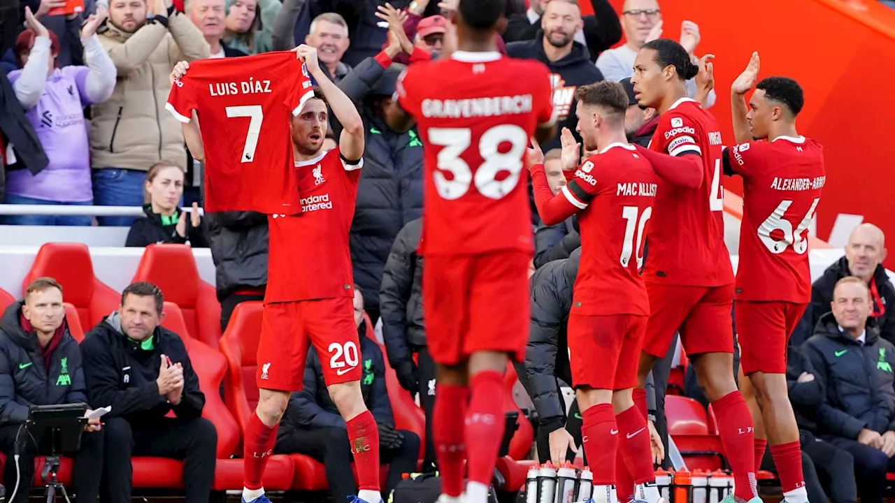 Liverpool Show Support to Luis Diaz in 3-0 Win over Nottingham Forest