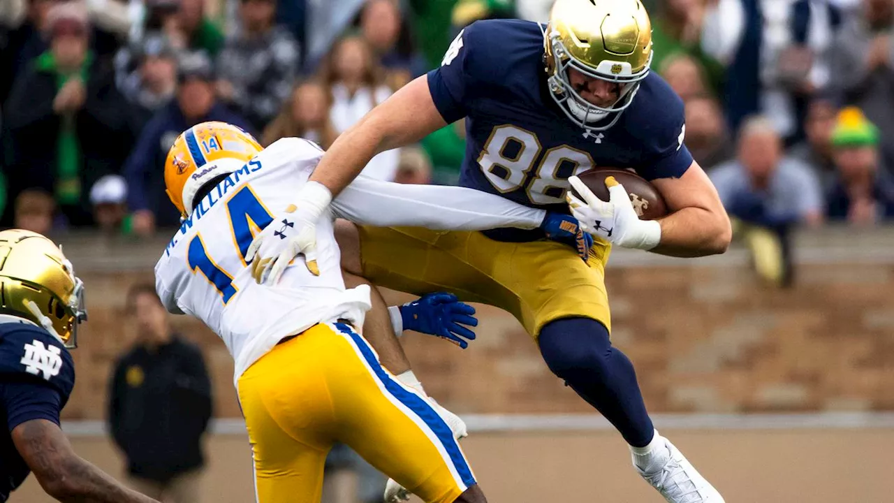 Notre Dame TE Mitchell Evans, team's leading receiver, out for season with knee injury