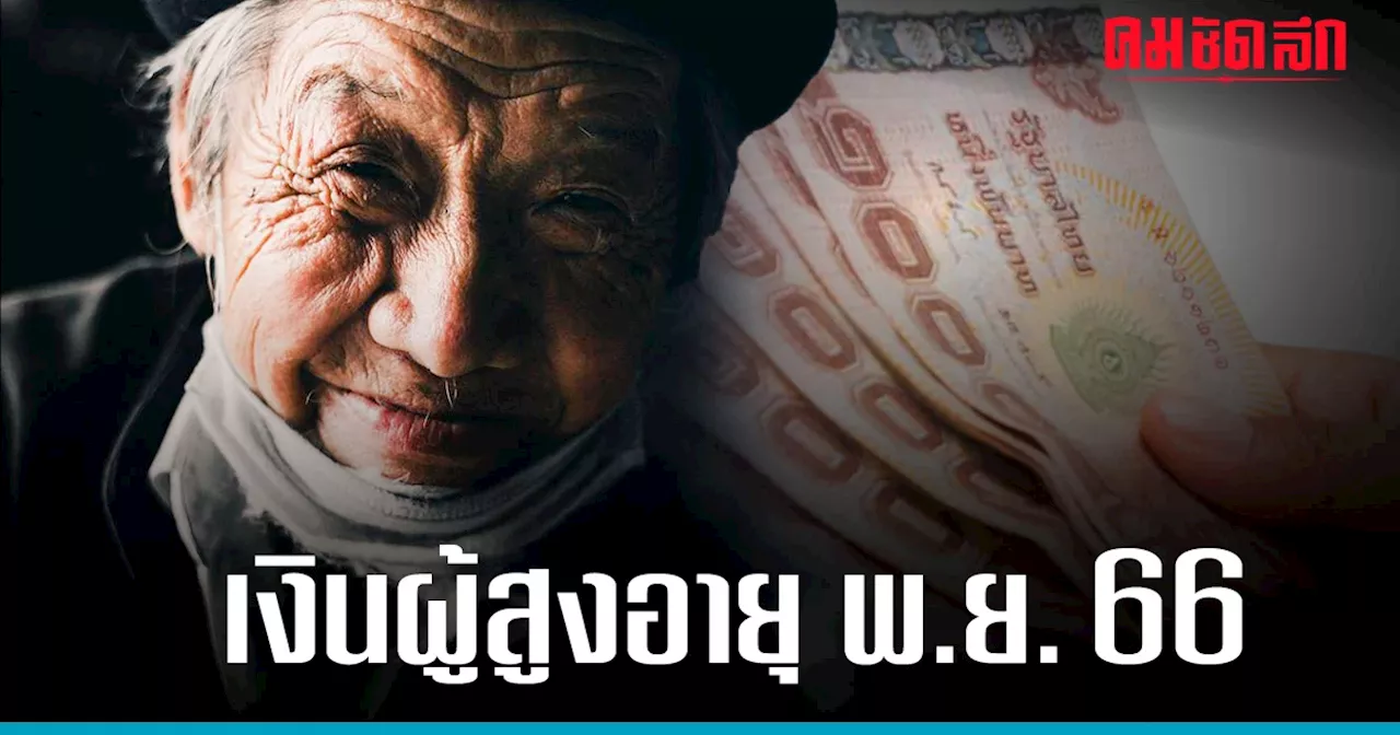 'เงินผู้สูงอายุ 600 บาท' เดือนพฤศจิกายน 2566 เช็กด่วน เข้าวันไหน ใครได้บ้าง