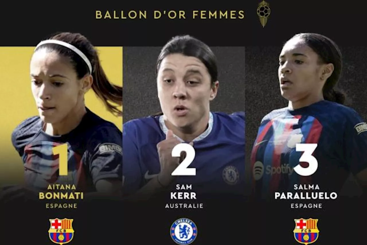 Bonmati remporte le Ballon d'Or féminin 2023, retrouvez le classement complet