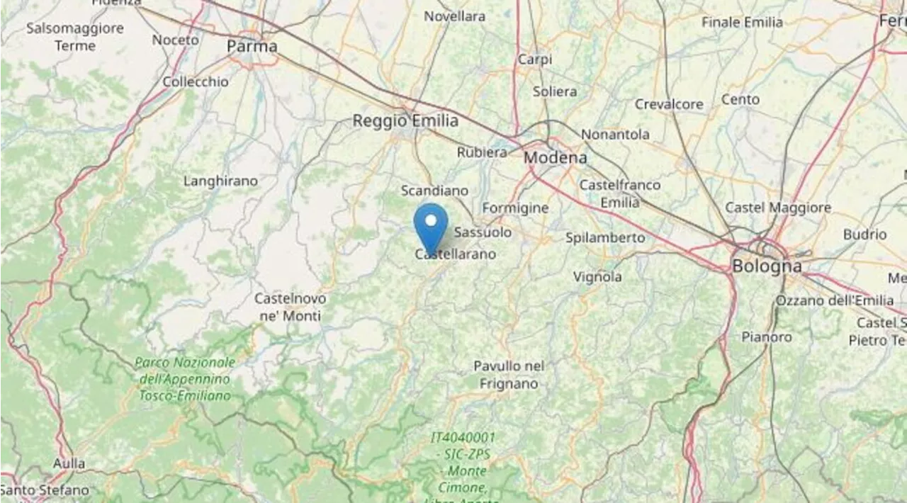 Terremoto di magnitudo 3.4 tra Reggio Emilia e Modena