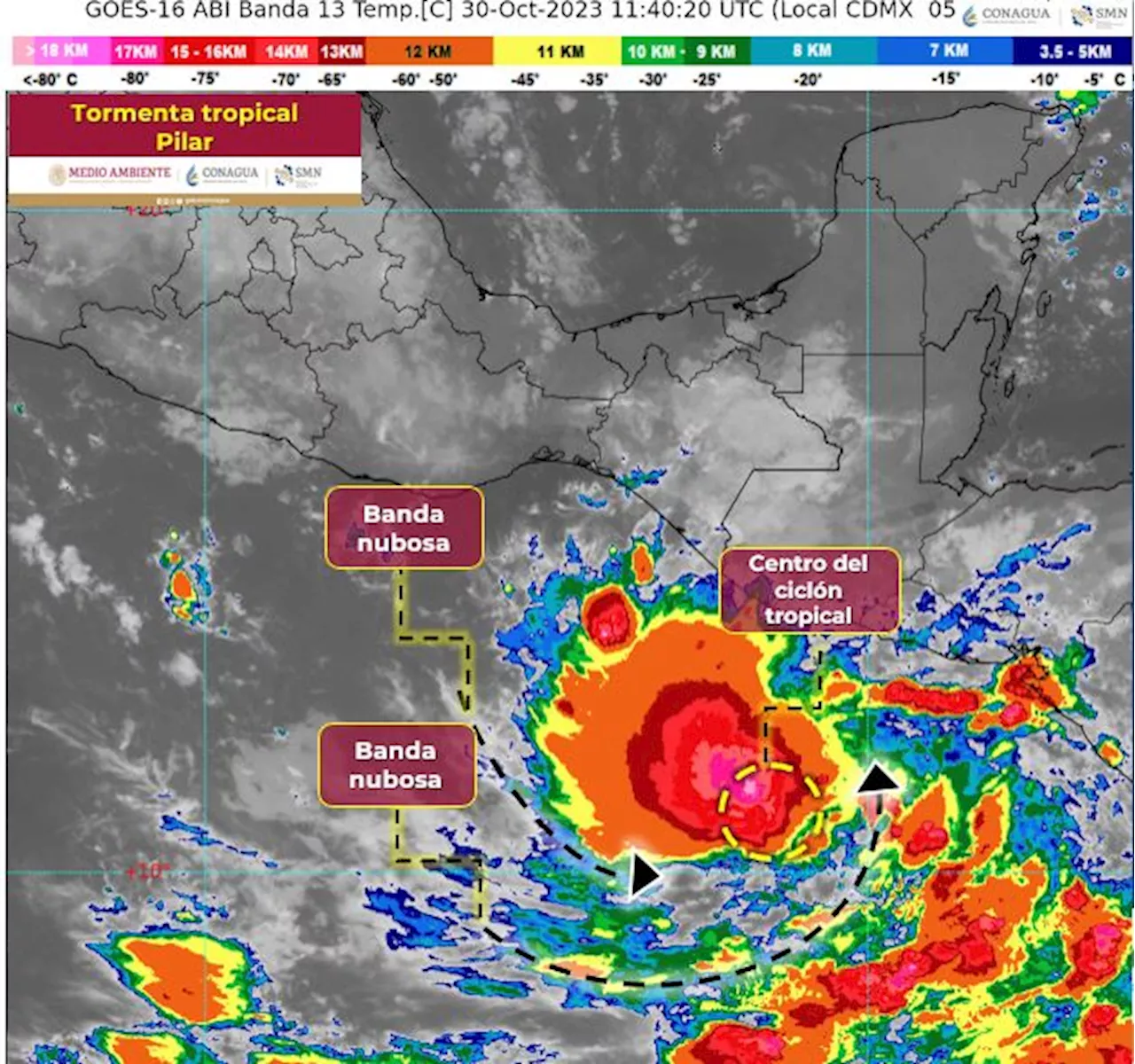 Paso de tormenta tropical 'Pilar' ocasionará intensas lluvias en México