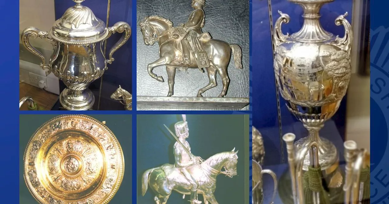 Large haul of antique silver stolen from display case at museum