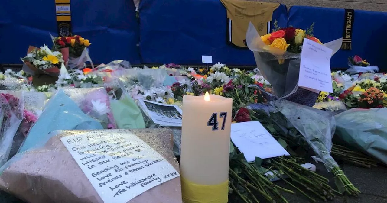 Tributes left at Motorpoint Arena after death of Adam Johnson