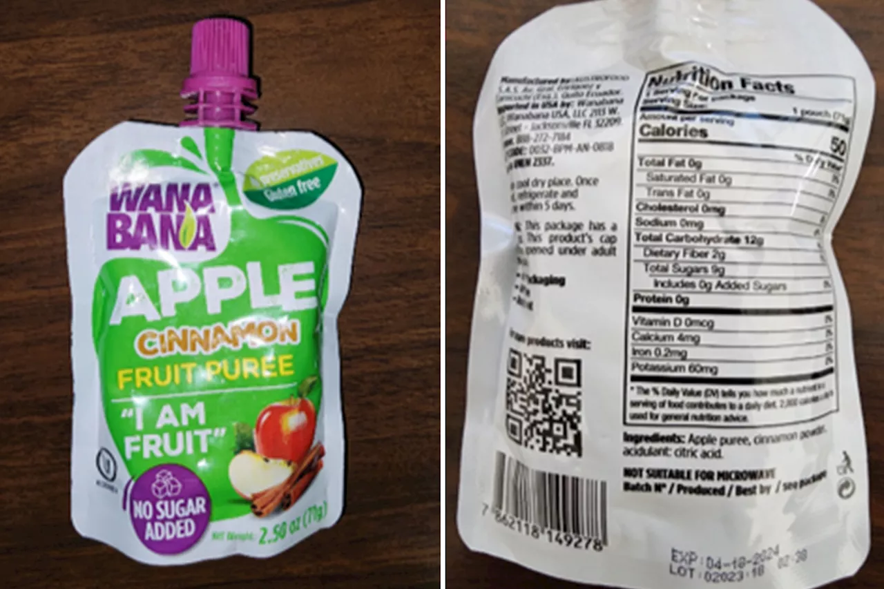 WanaBana fruit pouches recalled as FDA warns of 'extremely high' lead levels