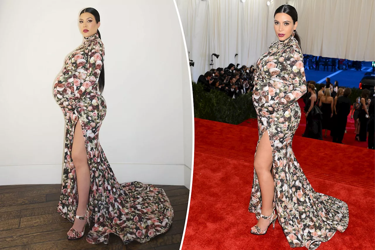 Kourtney Kardashian borrowed Kim's actual 2013 Met Gala dress for Halloween amid feud