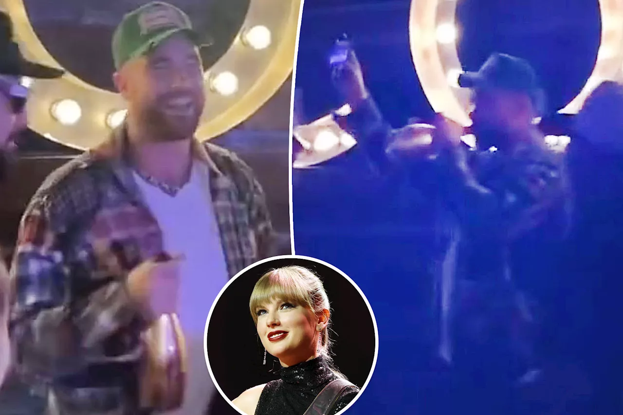 Travis Kelce dances and sings along to Taylor Swift's 'Love Story' in adorable video