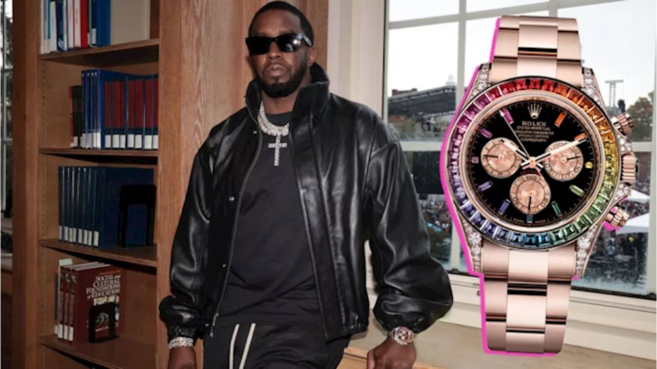 Diddy Wears a Rainbow Rolex Daytona at Howard University’s Yardfest