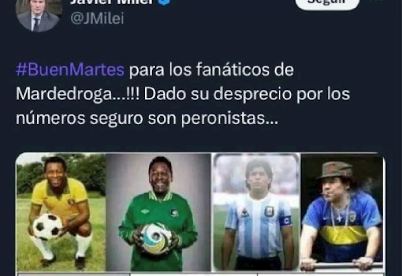 'Maradroga': o dia que Milei atacou Maradona, maior ídolo da Argentina