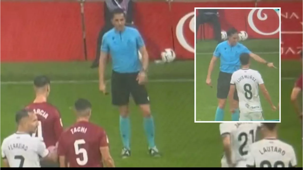 Spanish referee comes up with genius technique to stop players encroaching in LaLiga 2 game