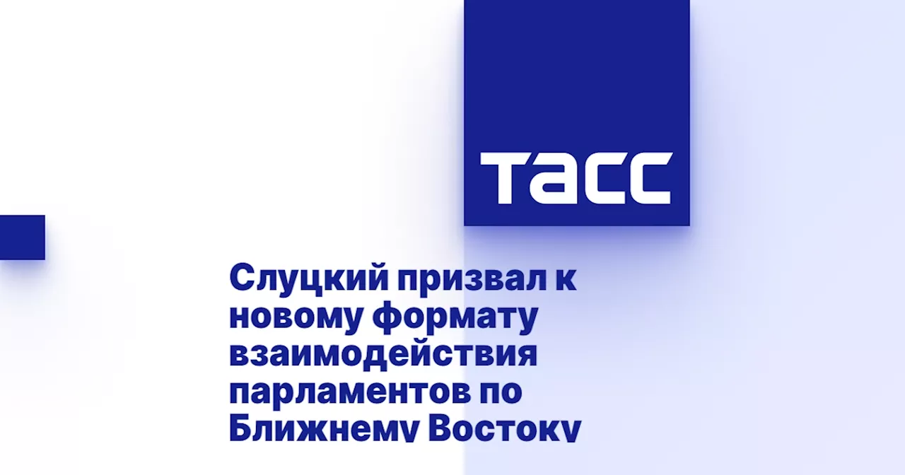 Слуцкий призвал к новому формату взаимодействия парламентов по Ближнему Востоку