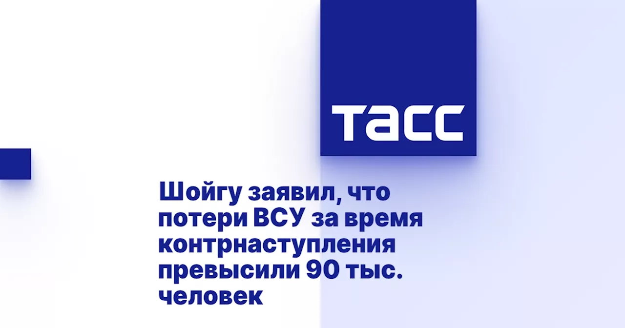 Шойгу заявил, что потери ВСУ за время контрнаступления превысили 90 тыс. человек