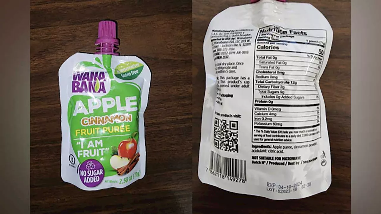 FDA warning parents to test their children after lead found in WanaBana fruit puree pouches