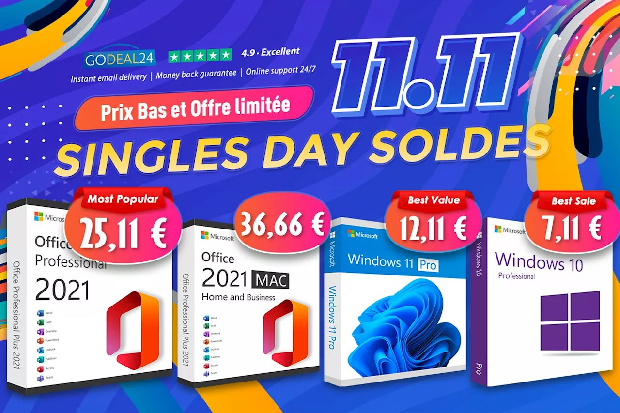 Profitez des offres 11.11 sur Godeal24.com pour des logiciels Microsoft bon marché