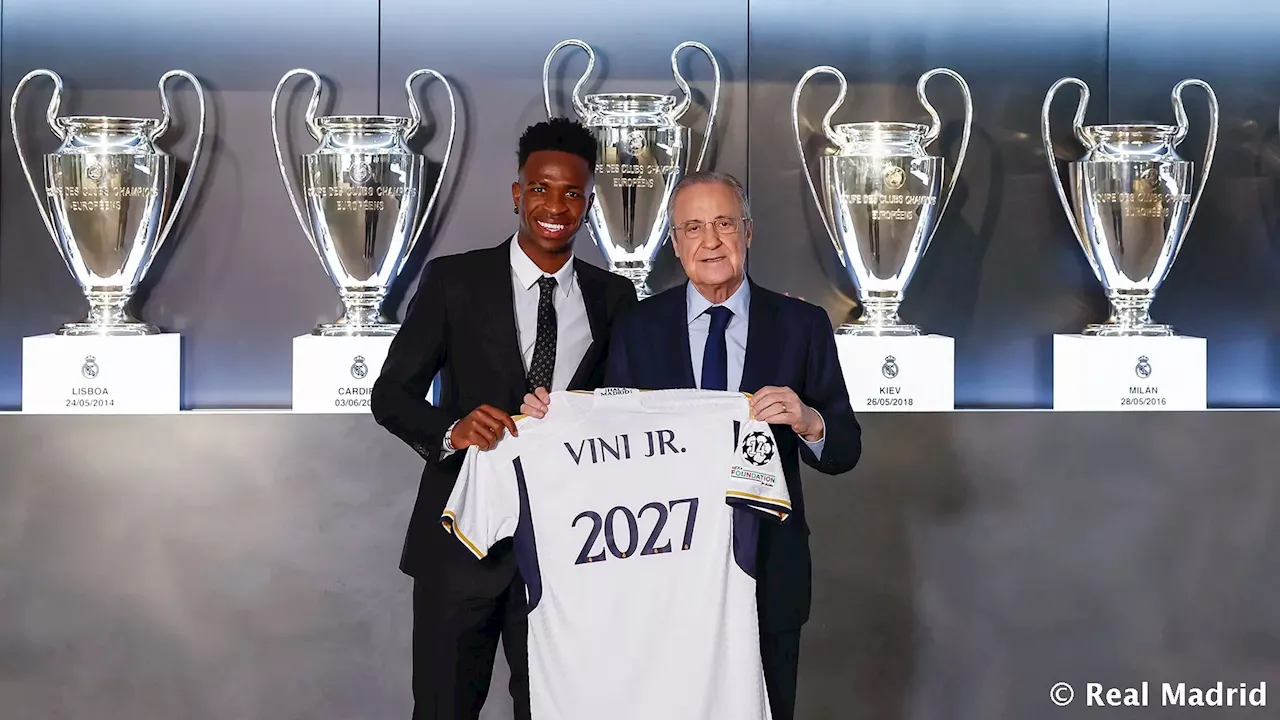 Vinícius renueva con el Real Madrid hasta 2027 con una cláusula de 1.000 millones