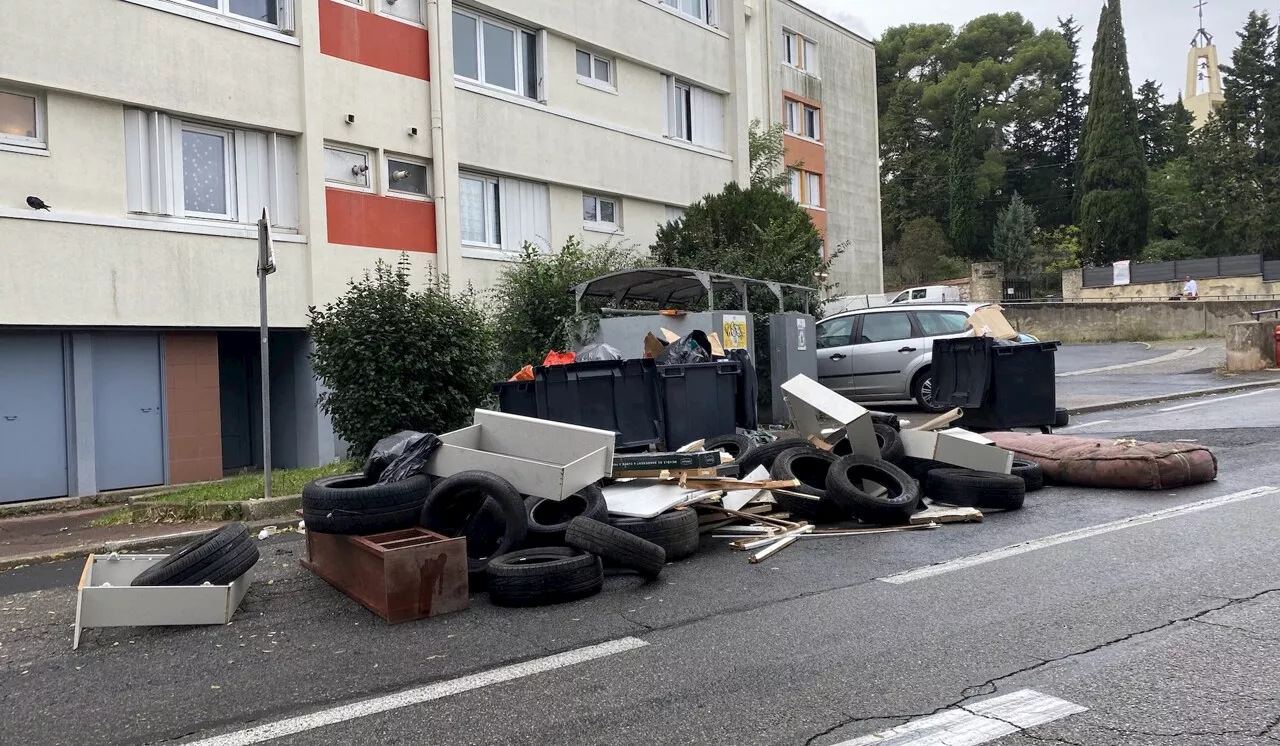 Montpellier : toujours des pneus abandonnés à l’Aiguelongue…