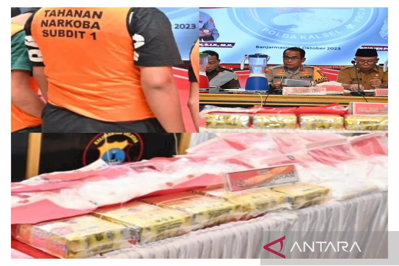 Polda Kalsel sita 10 kilogram sabu-sabu di Banjarmasin