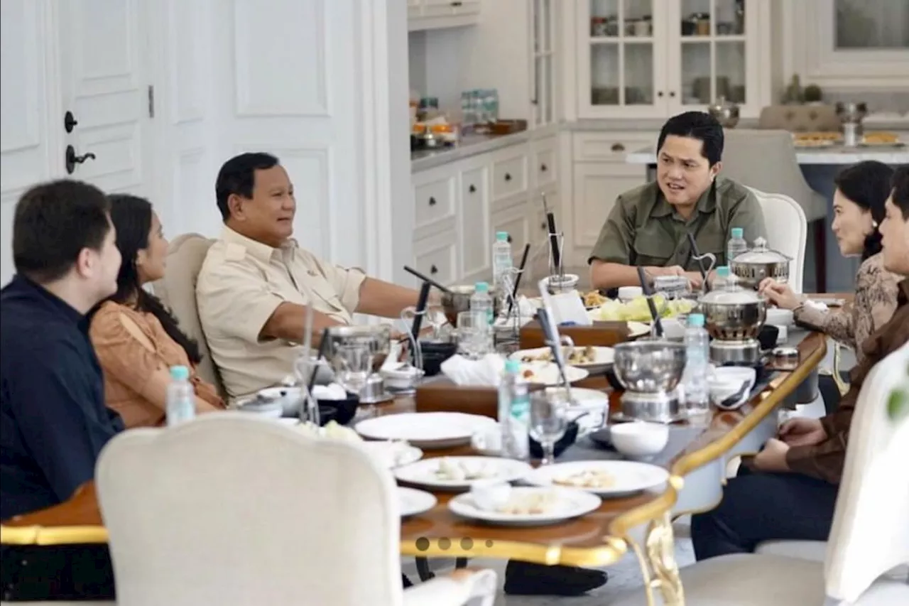 Prabowo ke kediaman Erick Thohir, keduanya sebut “Ini kehormatan'