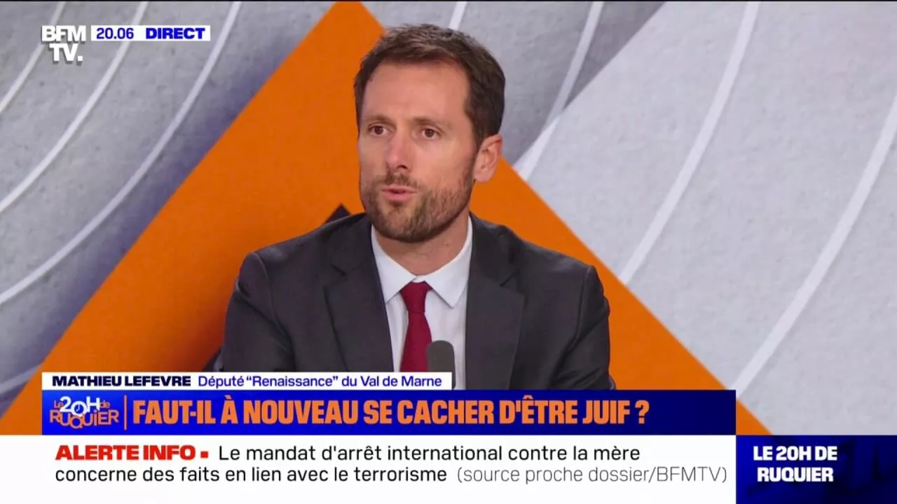 Étoiles de David taguées: 'Ce que nous avons vu dans les rues de Paris et à Saint-Ouen doit nous horrifier tous', affirme Mathieu Lefèvre (Renaissance)