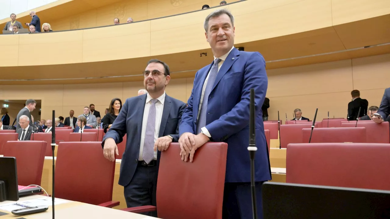 Ministerpräsident Markus Söder CSU Landtag Wahl Rede Freie Wähler Zweite Amtszeit