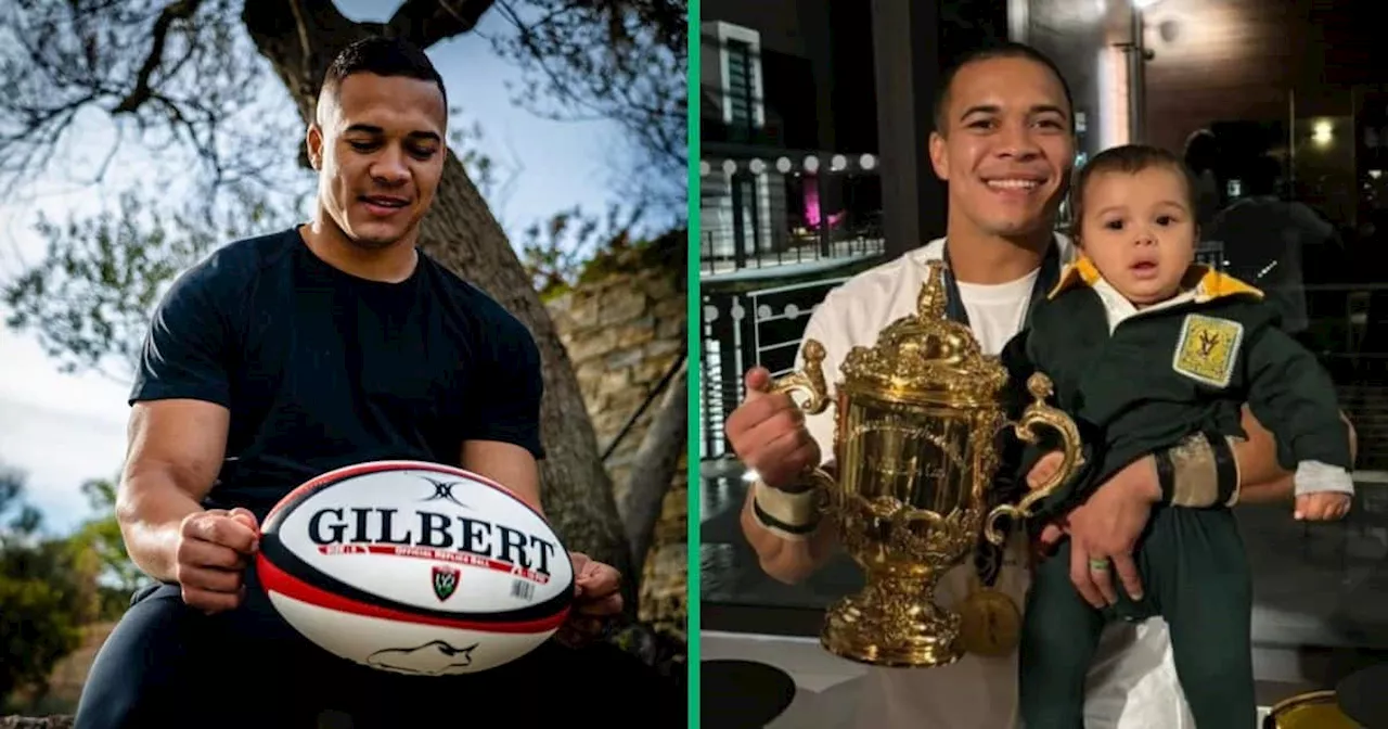 RWC: Cheslin Kolbe’s Son Munches on Gold Medal After Springboks’ Win: “Breakfast of Champions”