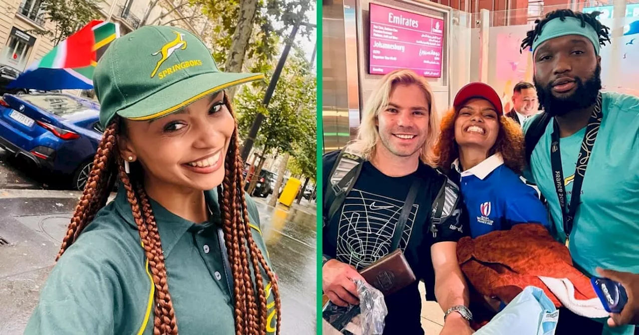 ‘Umkhokha’ Actress Hope Mbhele Shares Glimpse of France Trip and Springboks RWC Celebrations