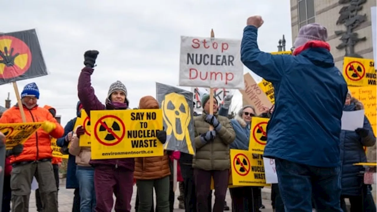 Thunder Bay council delays vote on nuclear waste transportation after protests outside city hall