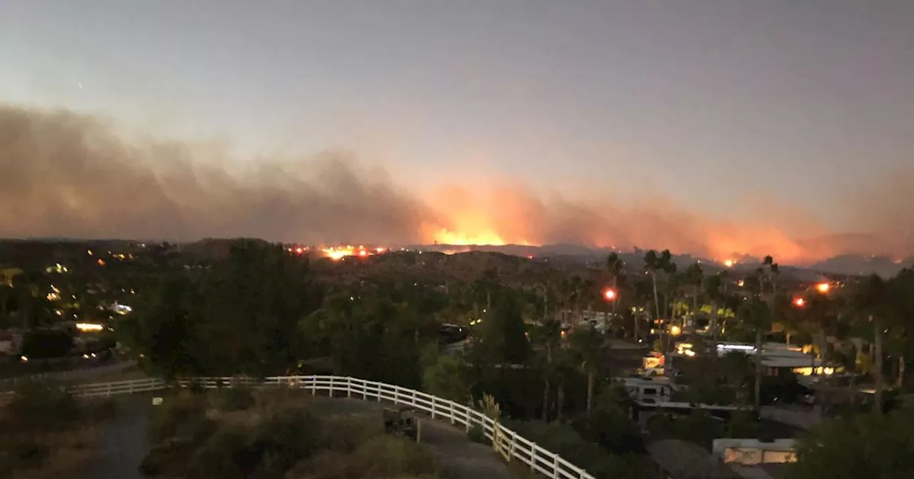 Highland Fire: Evacuations ordered as 1,200-acre brushfire burns in Riverside County