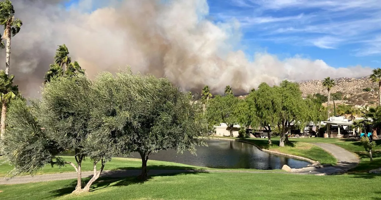 Highland Fire: Evacuations ordered as 325-acre brushfire burns in Riverside County