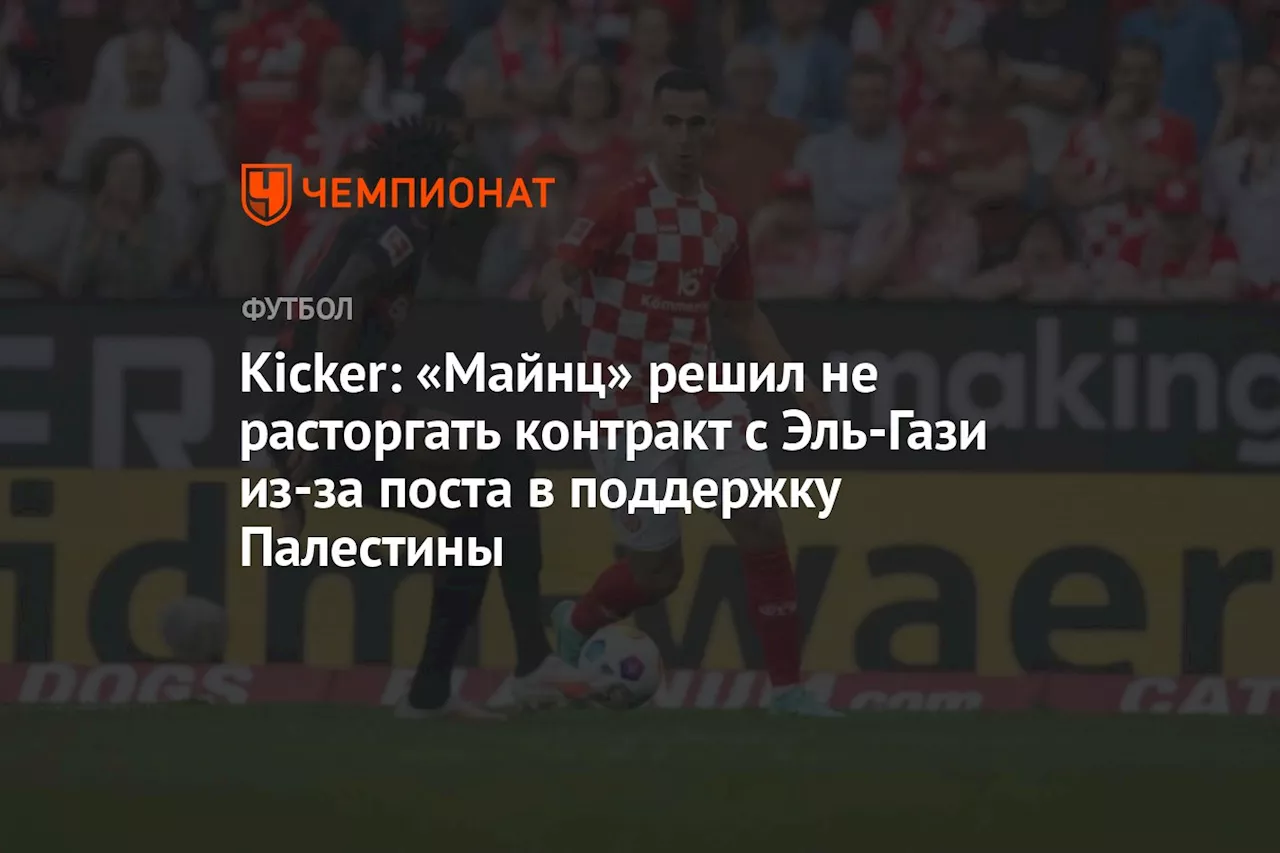 Kicker: «Майнц» решил не расторгать контракт с Эль-Гази из-за поста в поддержку Палестины