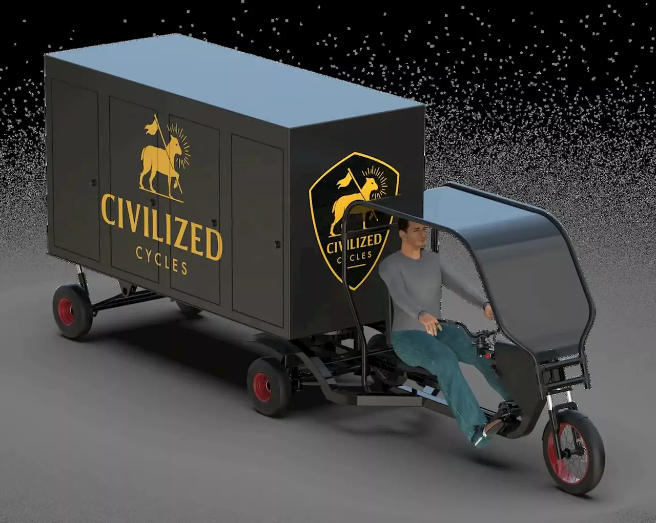 Civilized Cycles is developing Semi-Trike cargo hauler with pedal assistance