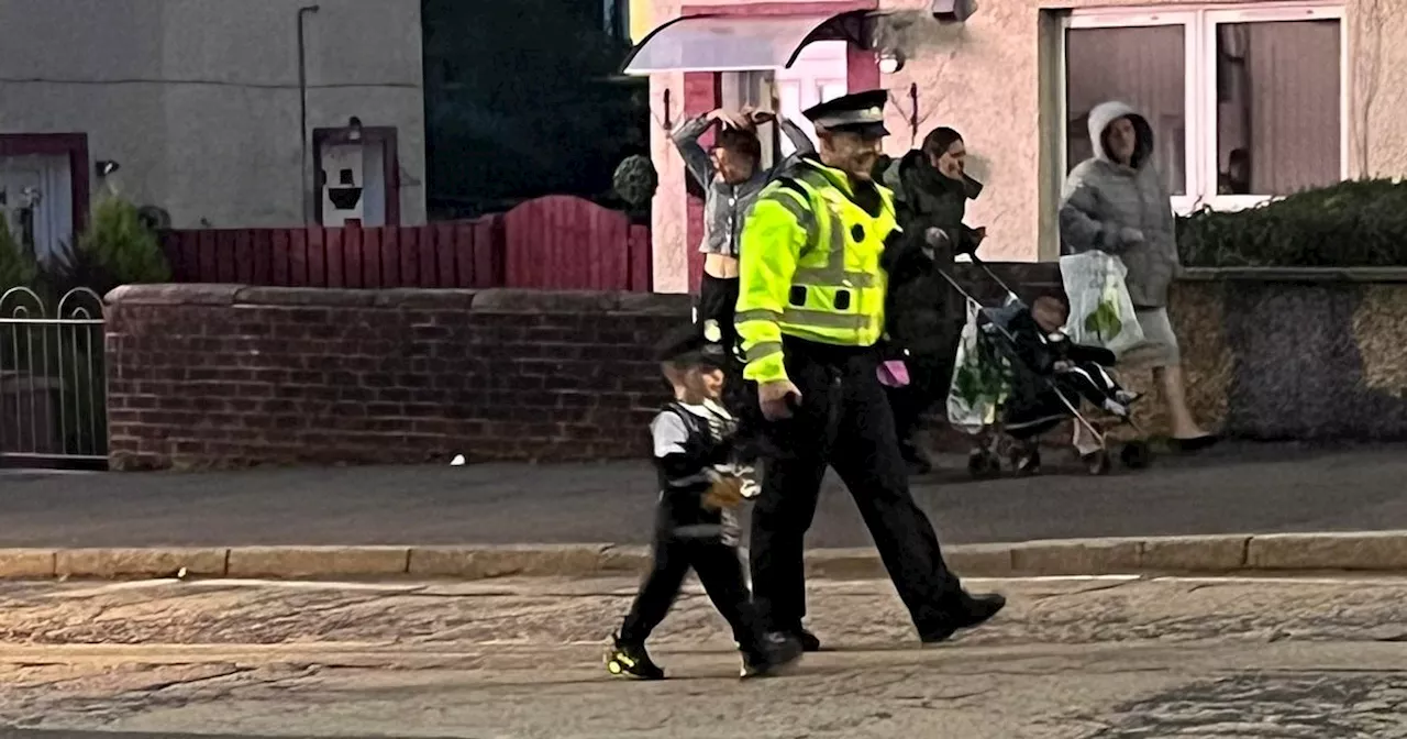 Barrhead police officer made little boy's 'dreams come true' in Halloween parade