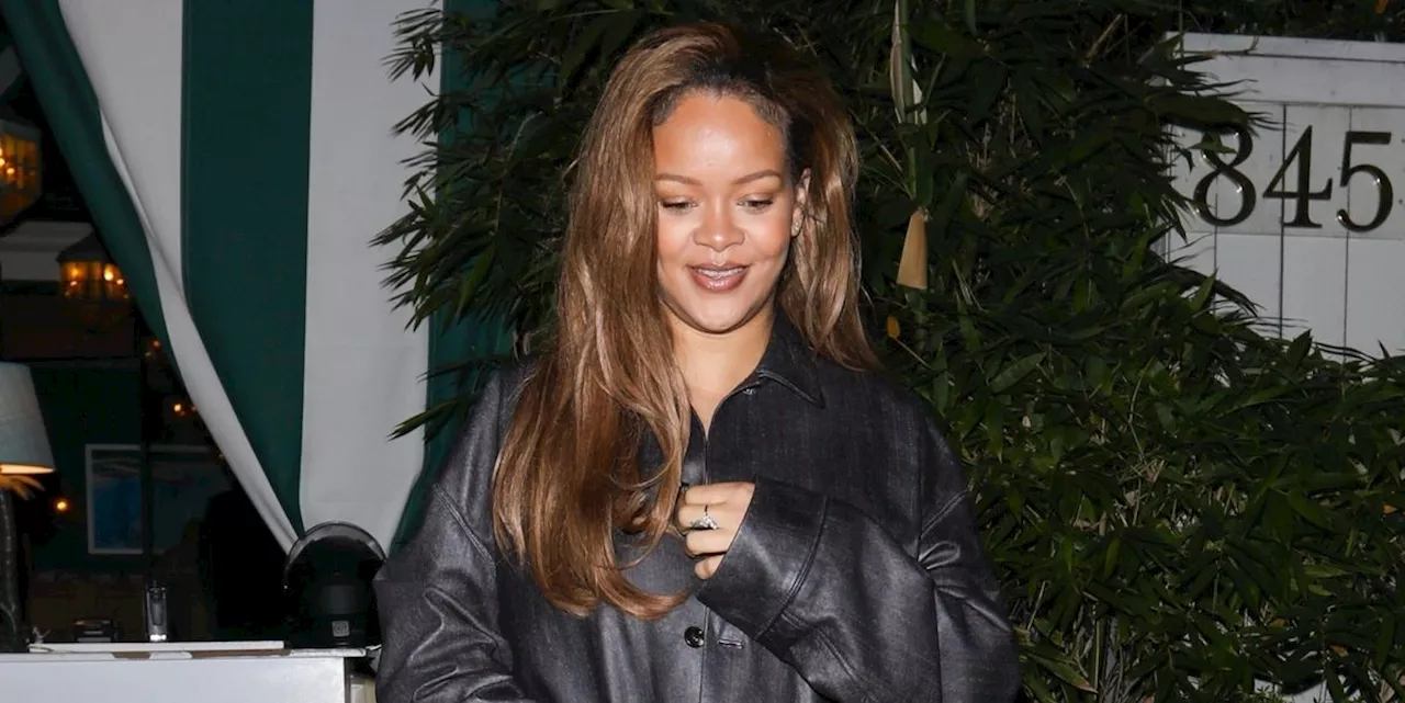 Rihanna Layers Leather on Leather for an Understated Halloween Eve Look