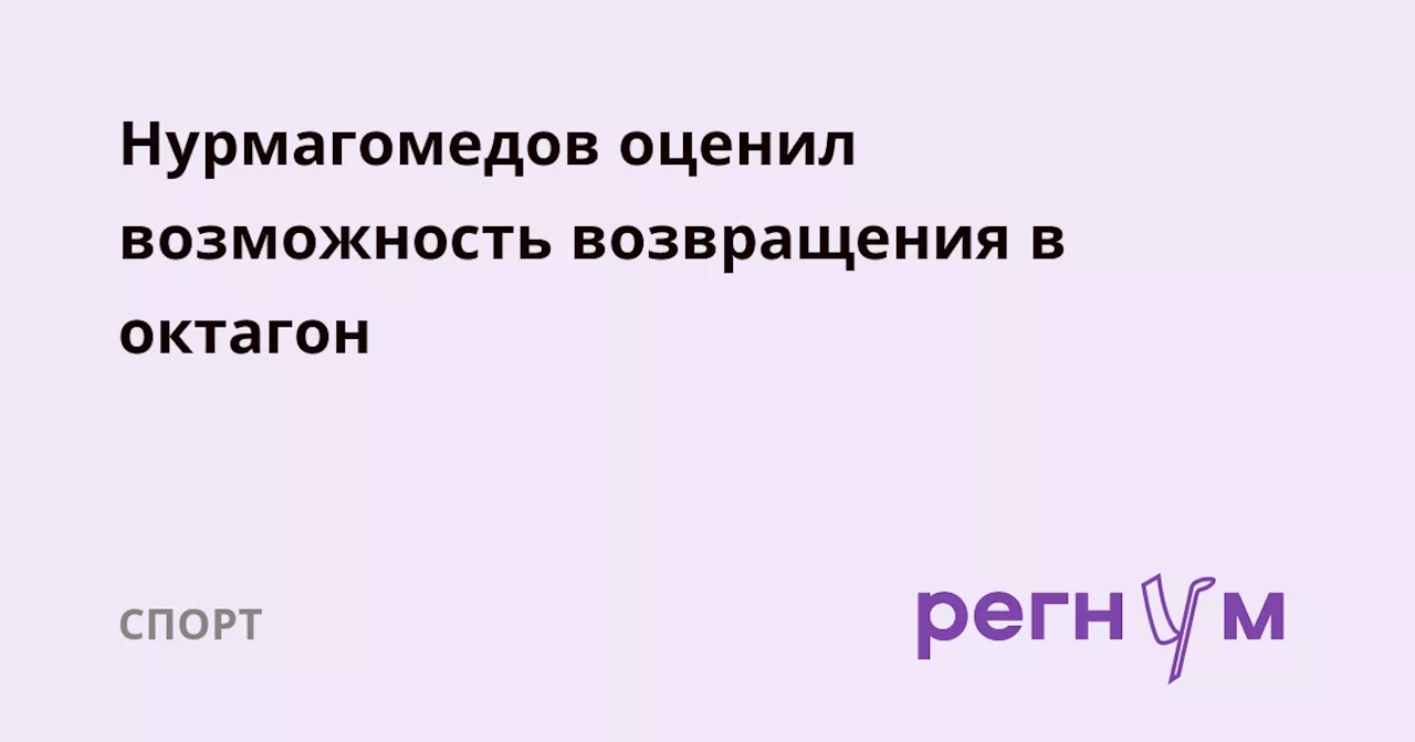 Нурмагомедов оценил возможность возвращения в октагон