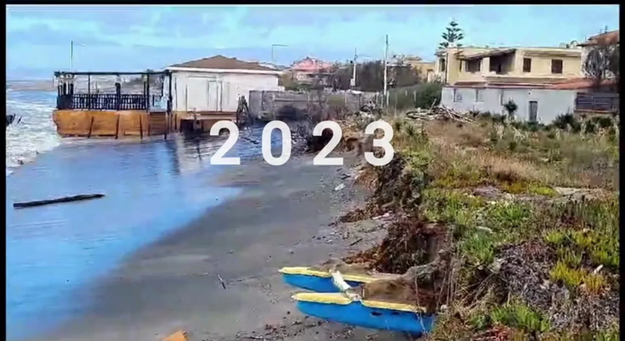 Emergenza erosione a Focene: scomparsa la spiaggia di levante