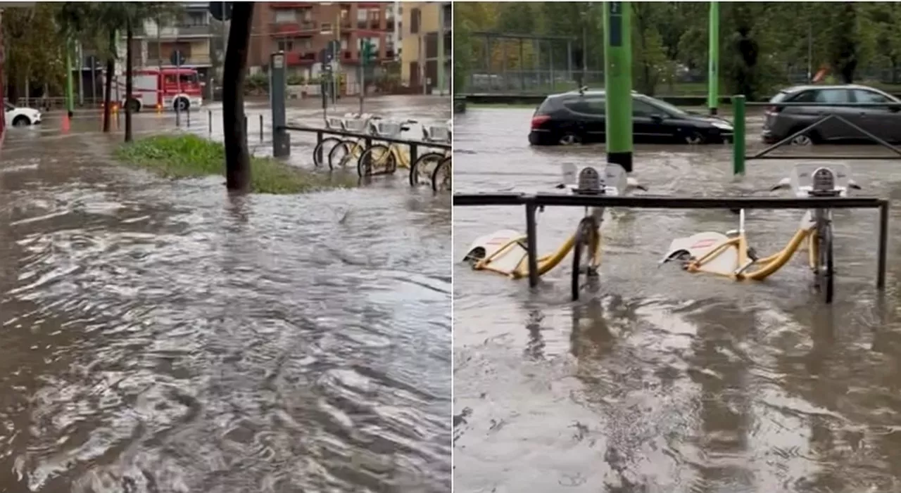 Forti piogge nella notte a Milano, esondato il Seveso