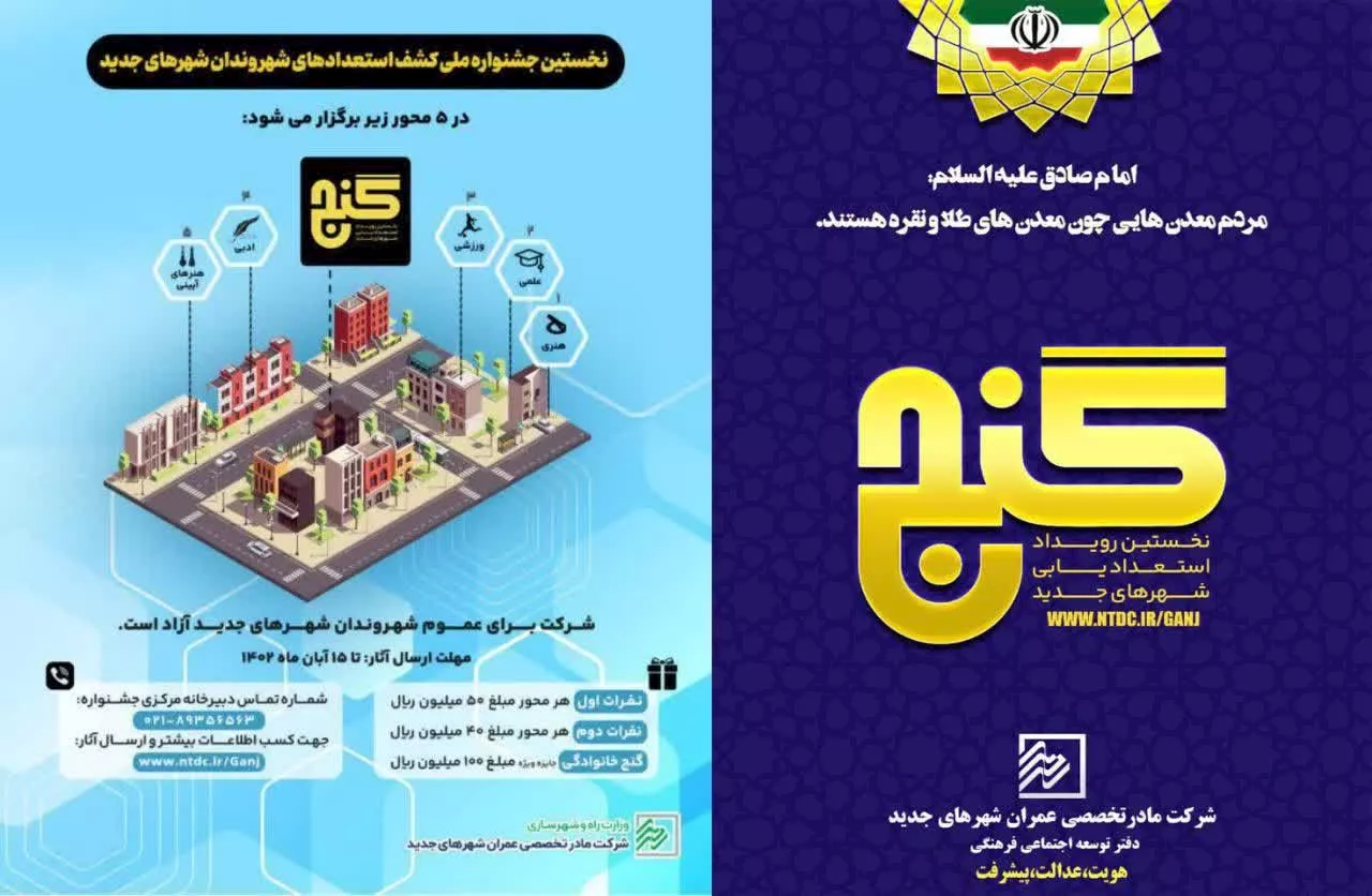 نخستین جشنواره کشف استعدادهای درخشان شهروندان شهرهای جدید